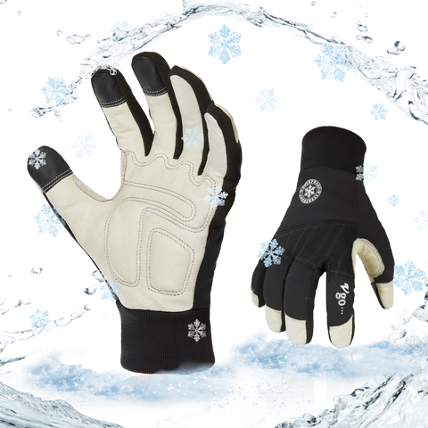 VGO 32℉ or above 3M Thinsulate C40 Lined Winter Synthetic Leather Waterproof Work Gloves (3 Colors, SL1015FW)