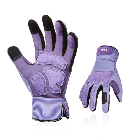 VGO Women's Premium Gardening Gloves, Touchscreen Work Gloves, Breathable Synthetic Leather for Pruning, Ranch, DIY - Machine Washable (SL7471/SL7476/SL7466/SL7455)