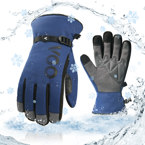 VGO 1Pair -20℃/-4°F Waterproof Winter Work Gloves Cold Weather Waterproof Work Gloves Waterproof Insulated Gloves(SL7761FLWP)