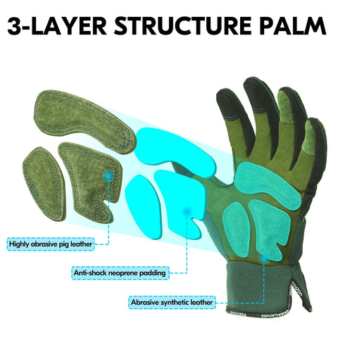 VGO Women's Premium Gardening Gloves, Touchscreen Work Gloves, Breathable Synthetic Leather for Pruning, Ranch, DIY - Machine Washable (SL7471/SL7476/SL7466/SL7455)