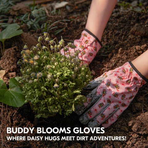 VGO 1 Pair Kids Gardening Gloves Ages 3-9 | Breathable Yard Work Gloves | Outdoor Play, Cycling & DIY Safety Gloves, Machine Washable (KID-MF7362/KID-MF3561/KID-SL7362)