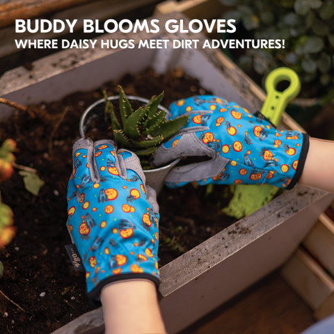 VGO 1 Pair Kids Gardening Gloves Ages 3-9 | Breathable Yard Work Gloves | Outdoor Play, Cycling & DIY Safety Gloves, Machine Washable (KID-MF7362/KID-MF3561/KID-SL7362)