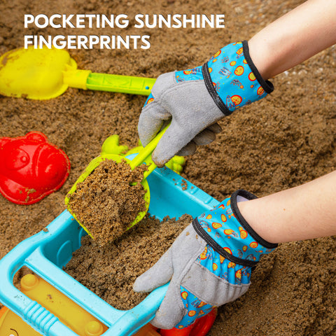 VGO 1 Pair Kids Gardening Gloves Ages 3-9 | Breathable Yard Work Gloves | Outdoor Play, Cycling & DIY Safety Gloves, Machine Washable (KID-MF7362/KID-MF3561/KID-SL7362)