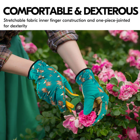 VGO Women's Premium Gardening Gloves, Touchscreen Work Gloves, Breathable Synthetic Leather for Pruning, Ranch, DIY - Machine Washable (SL7471/SL7476/SL7466/SL7455)