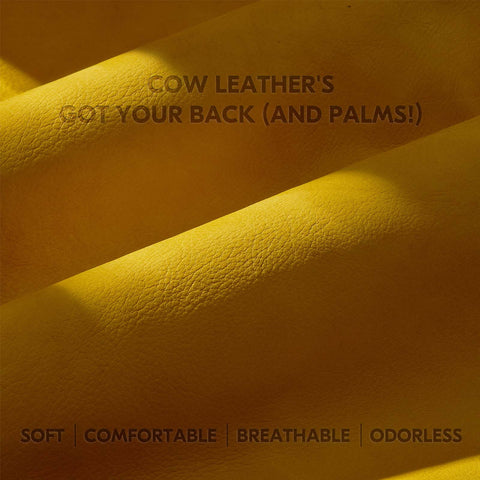 VGO 1 Pair Men/Women's Leather Extra-long Cuff Gardening Gloves, Work Gloves, Puncture-proof, Thornproof, Durability, Touchscreen (Golden Green, CA7472/ Pink White GA9659)