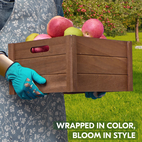 VGO 1 Pair Premium Genuine Goat Leather Puncture Resistant Palm and Fingertips Gardening Gloves For Women(GA3561/GA7454)