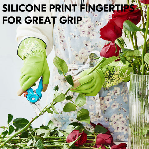 Vgo 1Pair Men/Women's Extra-Long Leather Gardening Gloves, Gauntlet with Adjustable Cuff, Puncture & Thorn Proof, Touchscreen (SL6592-M/W, SL7445)