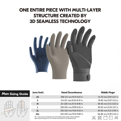 VGO 1 Pair NGG X1 Seamless Gription Work Gloves Men,Anti-slip,Warehousing,Truck drivers Glove (TP1130-GRA)