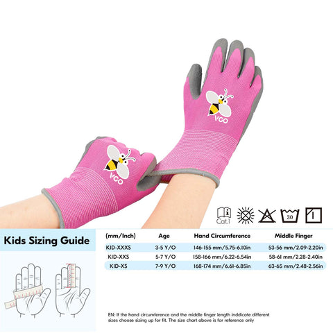 Vgo guanti da lavoro di lattice naturale per bambini (KID-RB6013)