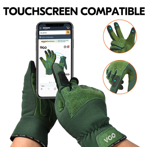 VGO Women's Premium Gardening Gloves, Touchscreen Work Gloves, Breathable Synthetic Leather for Pruning, Ranch, DIY - Machine Washable (SL7471/SL7476/SL7466/SL7455)