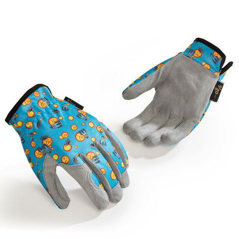 VGO 1 Pair Kids Gardening Gloves Ages 3-9 | Breathable Yard Work Gloves | Outdoor Play, Cycling & DIY Safety Gloves, Machine Washable (KID-MF7362/KID-MF3561/KID-SL7362)