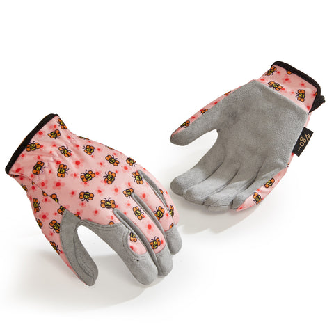 VGO 1 Pair Kids Gardening Gloves Ages 3-9 | Breathable Yard Work Gloves | Outdoor Play, Cycling & DIY Safety Gloves, Machine Washable (KID-MF7362/KID-MF3561/KID-SL7362)