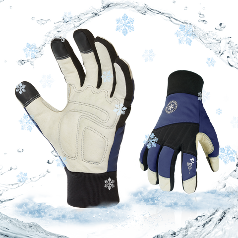 VGO 32℉ or above 3M Thinsulate C40 Lined Winter Synthetic Leather Waterproof Work Gloves (3 Colors, SL1015FW)