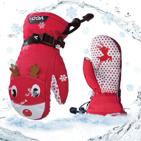 Vgo -20℃/-4°F or Above Warm Ski Gloves for Girls & Boys,Winter Snow Gloves3M Thinsulate Waterproof Gloves(SL2467FLWP)