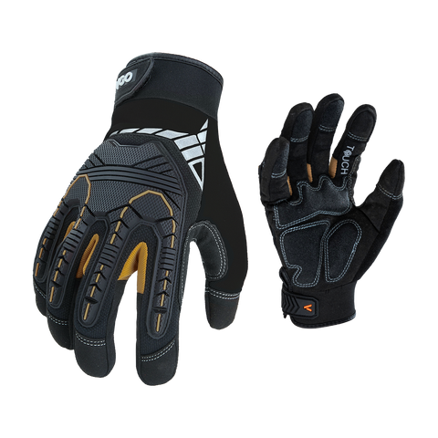 VGO 1/3 Pairs High Dexterity of Heavy-Duty Synthetic Leather Work Gloves Mechanic Gloves Rigger Gloves  (Black, SL8849)