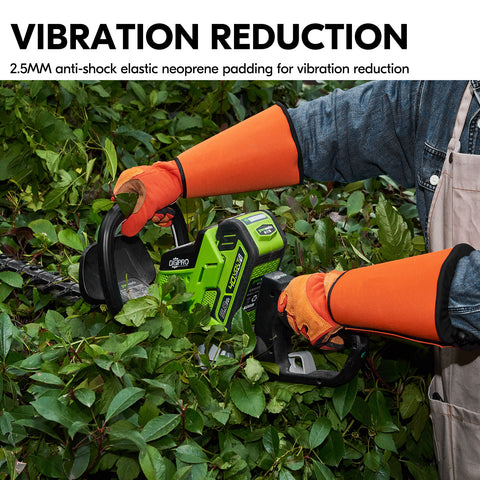 VGO 1Pair Gardening Gloves Unisex,Safety Work Gloves,Long Sleeves Gauntlet,Puncture Proof,Touchscreen(Orange,SL7496)