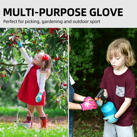 Vgo guanti da giardinaggio per bambini di pelle sintetica (KID-SL7362)